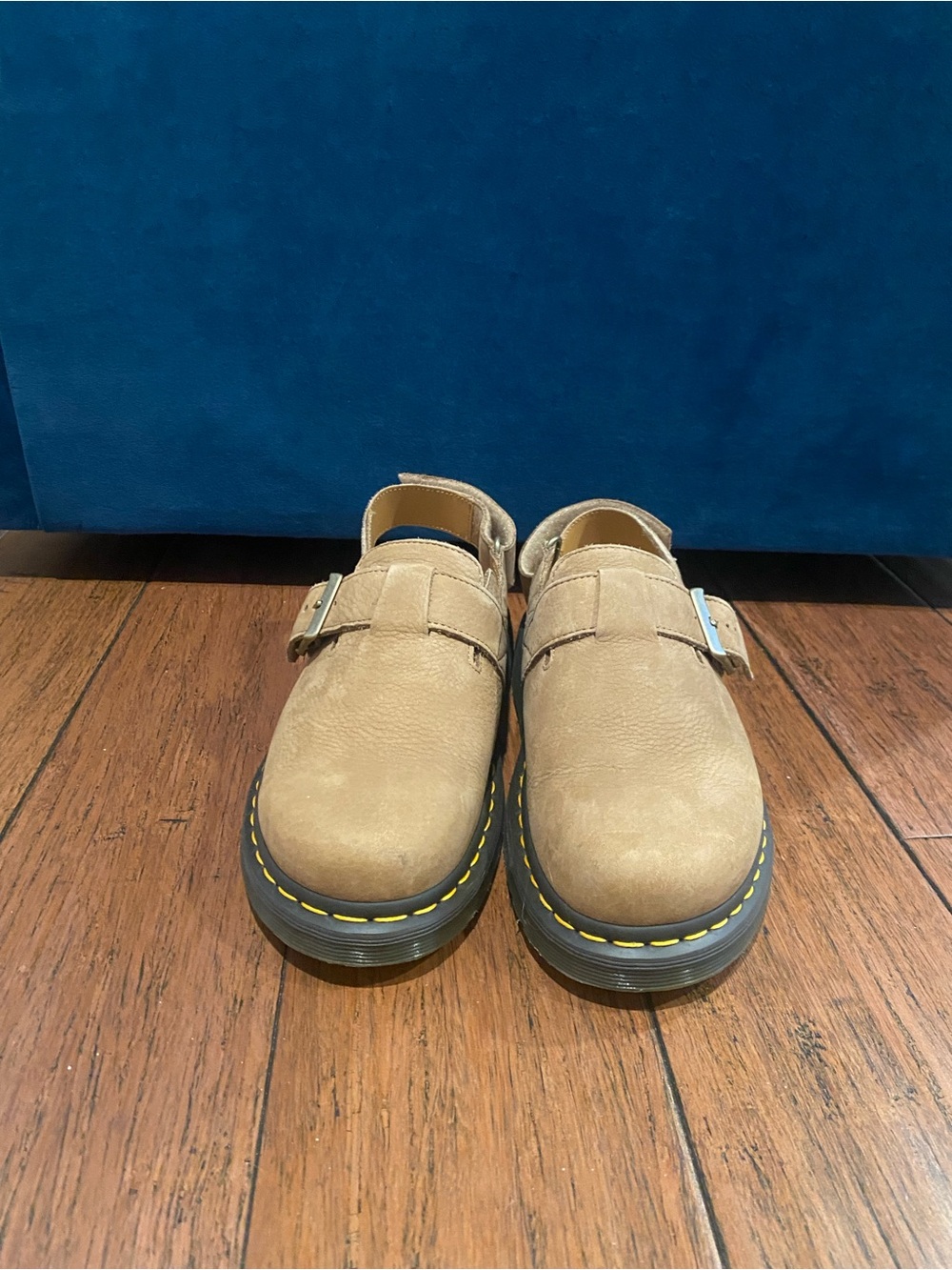 Women’s- Dr. Marten’s Tan Suede Buckle Dress Shoes - Durable Everyday Style